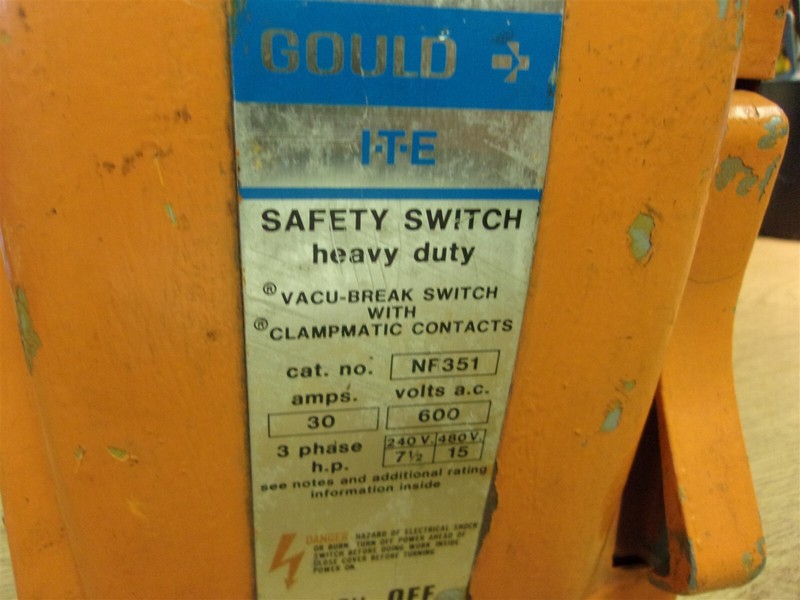 Gould ITE NF351 Heavy Duty Safety Switch*FREE SHIPPING*