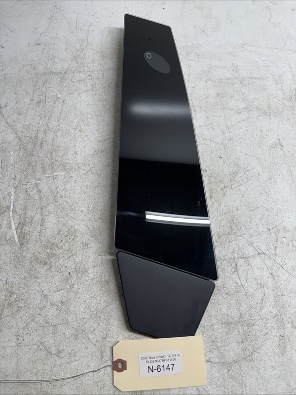 2023 Tesla Model 3 RH B Pillar Glass Applique Assembly w/ Camera OEM N-6147 B57