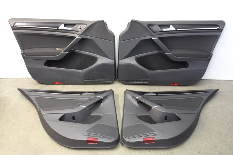 MK7 VW GTI Cloth Door Panels Cards Trim Doorcards 4 Door Oem 2015-2017