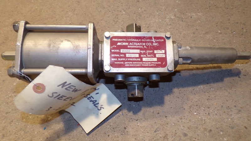 Morin Actuator M06DA Pneumatic/Hydraulic Rotary Actuator New Piston, Sleeve & Se