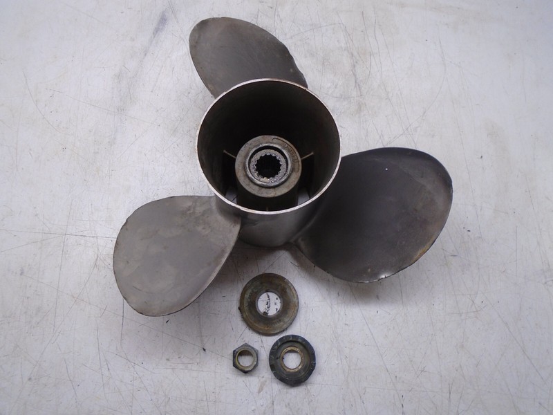 K2 Quicksilver Stainless Steel Propeller 48-16316- 19 P w/ Hub Kit