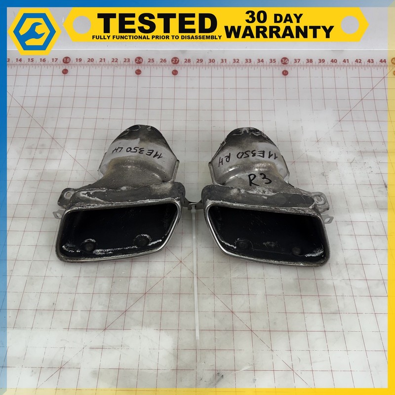 10-18 Mercedes E-class W212 REAR EXHAUST MUFFLER TIPS SET PAIR OEM