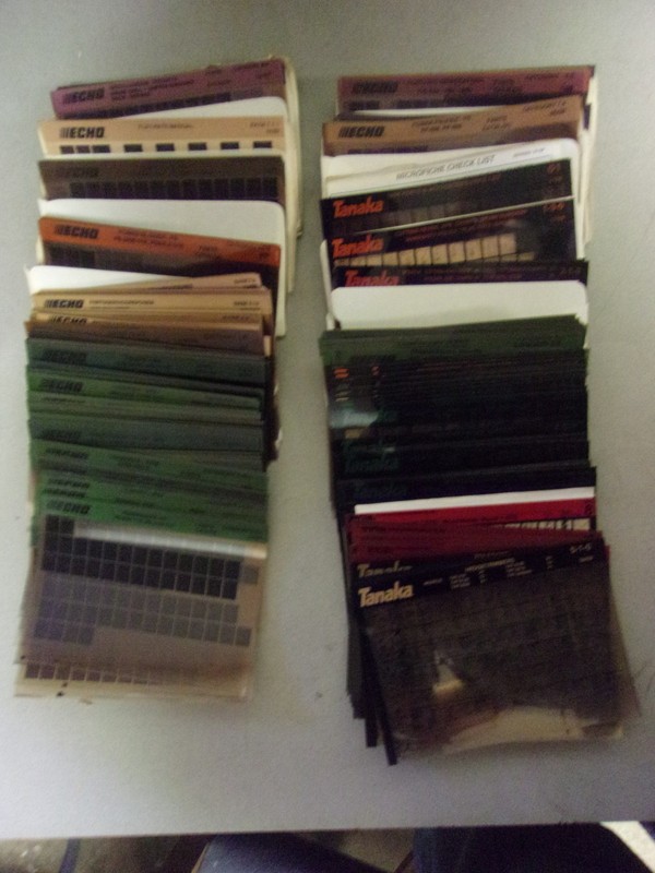 Echo Ryobi Tanka Lawn & Garden MIcrofiche Lot *FREE SHIPPING*