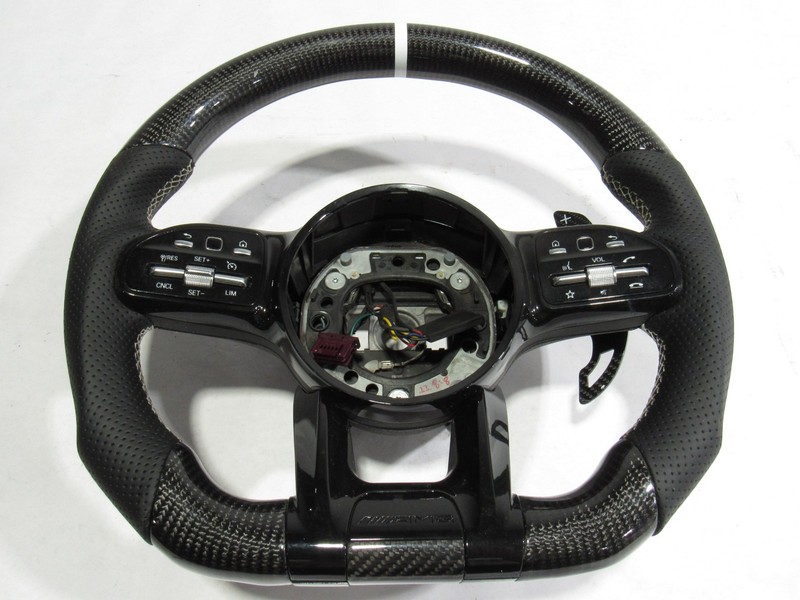 18-20 Mercedes E63 S W213 2018 AMG Steering Wheel Shifter Pedal Carbon Fiber Y2