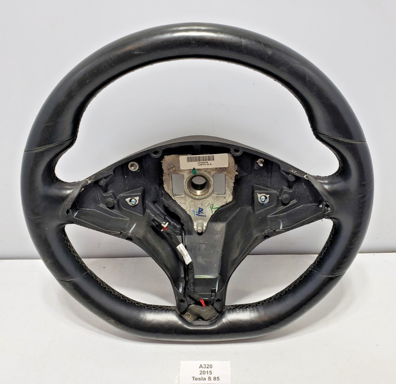 ✅ 2012-2020 OEM Tesla Model X S Driver Heated Leather Steering Wheel Black NOTE*
