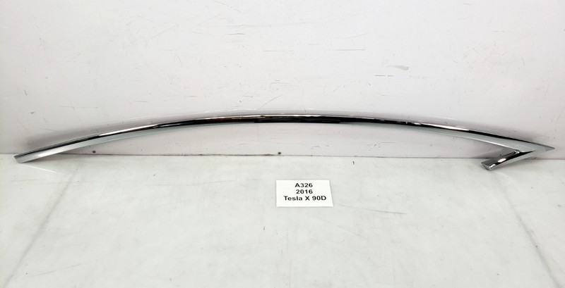 ✅ 16-20 OEM Tesla Model X Right Passenger Door Chrome Upper Molding Trim