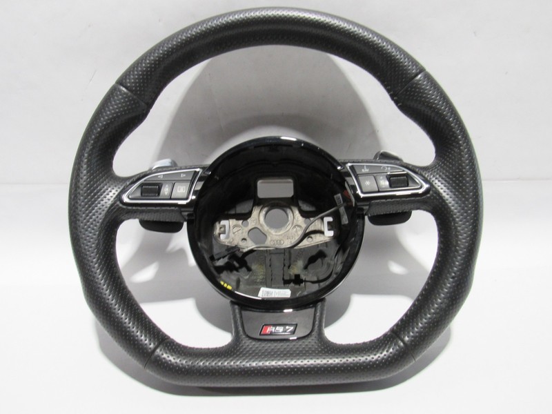 Audi RS7 C7 2016 Steering Wheel Grey Stitch W/ Switch 12-18 *:Y3