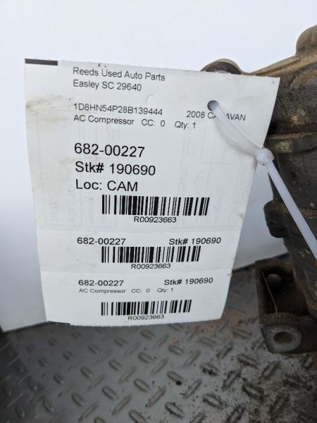AC Compressor With Rear AC Fits 08-10 CARAVAN 923663