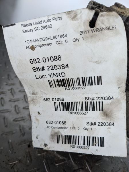 AC Compressor LHD VIN W 6th Digit Jk Body Fits 14-18 WRANGLER 1066527