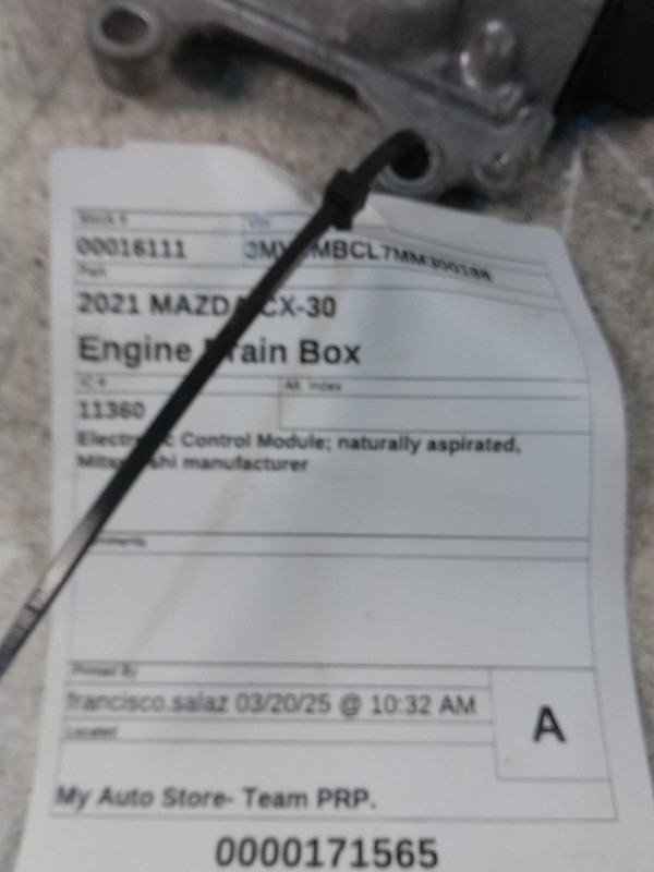 2021 Mazda CX-30 Engine Control Module ECM PAH918881 Used 27K Miles OEM