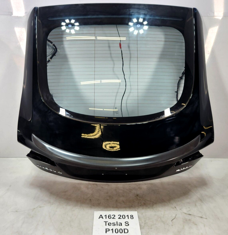 ✅2016-2020 OEM Tesla Model S Tailgate Liftgate Trunk Shell Panel Black W/ Glass*