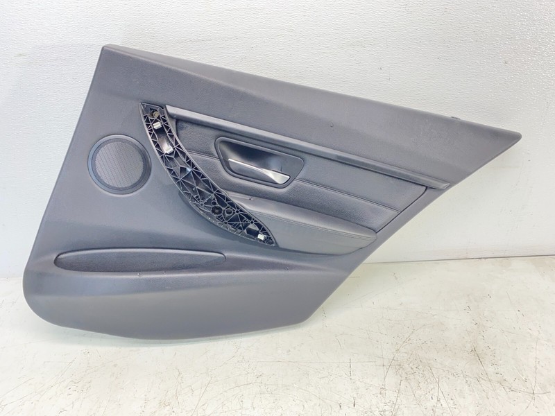 12-19 BMW F30 3 Series Rear Right Passenger Door Panel Card Leather Black OEM✅