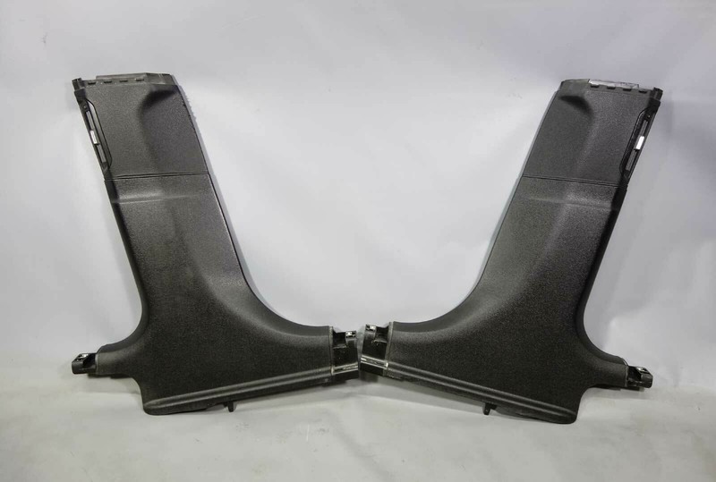 2009-2015 BMW F01 7-Series F02 B- Pillar Column Lower Cover Trim Pair Black OEM