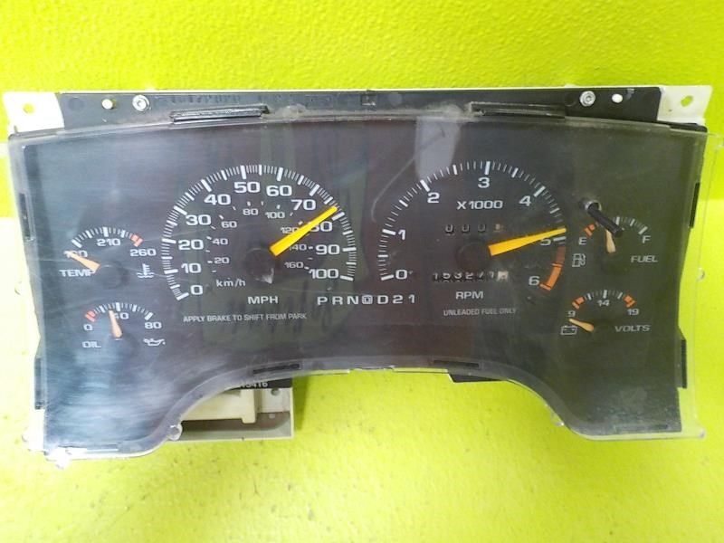 1996 Chevrolet S10 Pickup 4.3L MPH Speedometer Cluster W/ Tachometer 16213735
