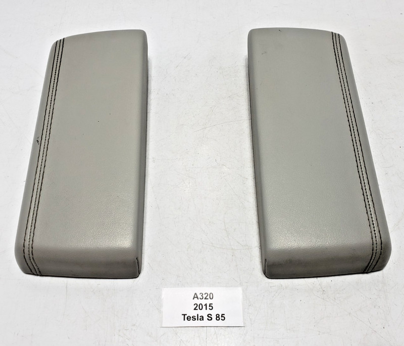 ✅ 12-20 OEM Tesla Model S Front Left Right Center Consol Armrest Pad Gray NOTE*