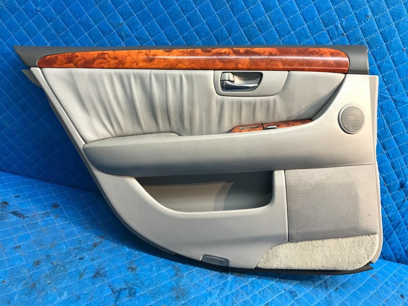 2004-2006 LEXUS LS430 REAR DRIVER LEFT SIDE DOOR PANEL CARD TRIM OEM Gray LA10