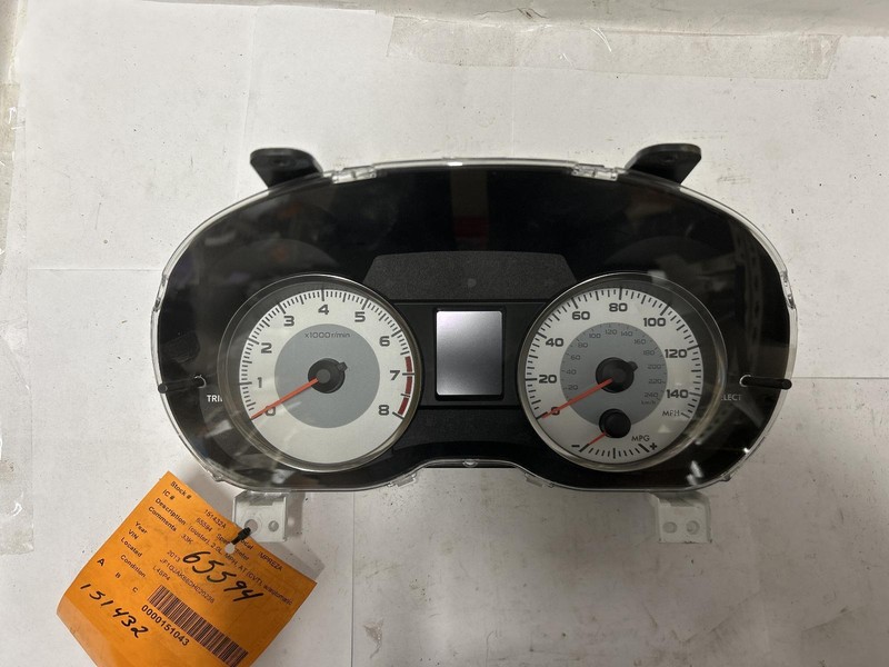 2013 SUBARU IMPREZA Speedometer cluster 2.0L CVT 33k miles OEM 85003FJ620 13
