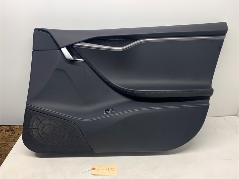16-20 Tesla MS Front Right Interior Door Panel Trim Card Cover Black 3100 C1