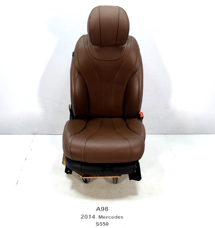 ✅ 2014-2017 OEM Mercedes W222 S550 Front Right Passenger Seat Leather Brown Assy