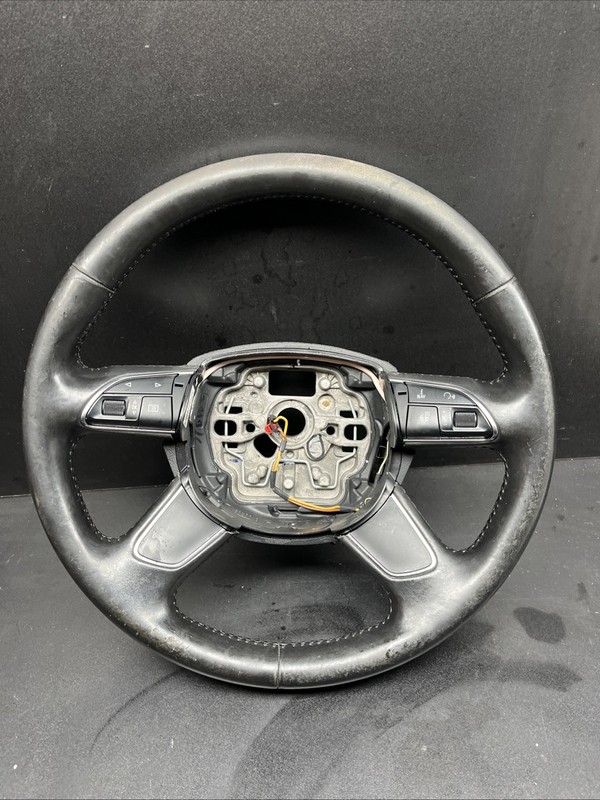 4 SPOKE BLACK LEATHER HEATED STEERING WHEEL AUDI A6 A7 2012 2013 2014 2015
