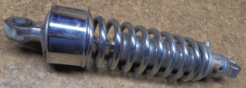 1985 Yamaha XJ700 XJ 700 Maxim Rear Chrome Shock Suspension Strut Spring Back 85