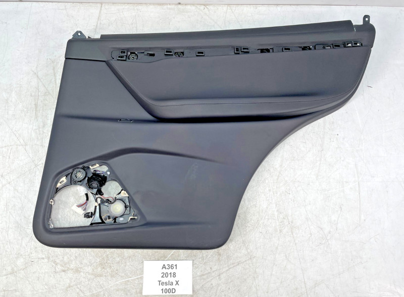 ✅ 16-20 OEM Tesla Model X Rear Right Passenger Side Door Panel Trim Black