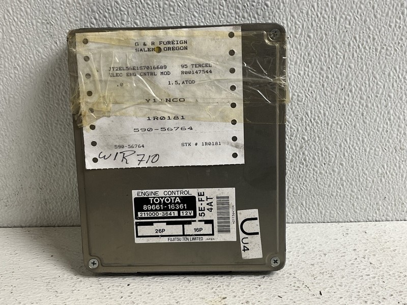 1995-1996 Toyota Tercel Auto 4 Speed Engine Computer Control Module Ecu Ecm Pcm