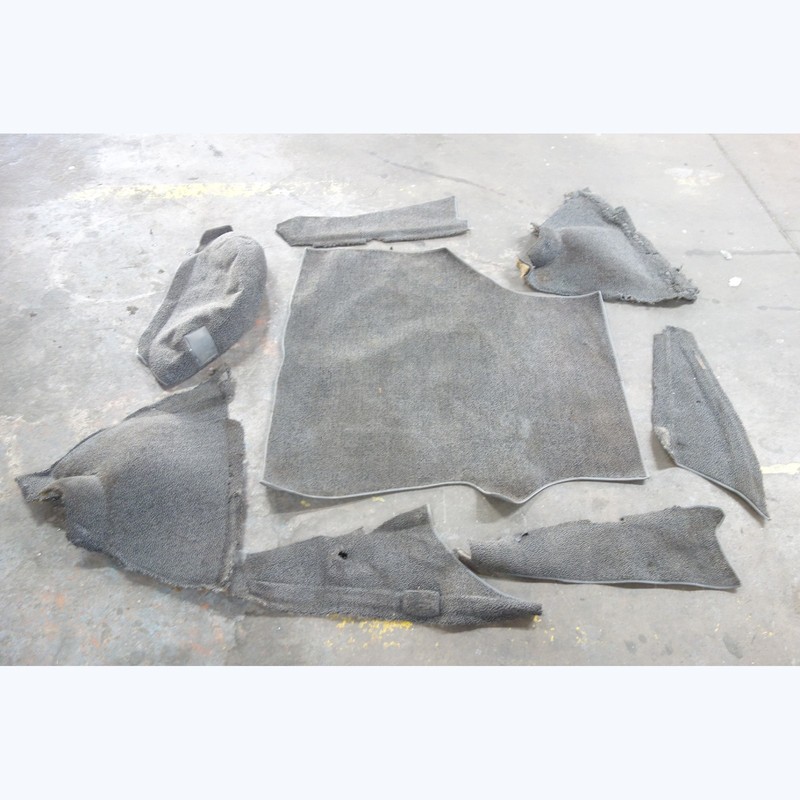 1978-1984 BMW E23 733i Factory Trunk Covering Carpet Trim Full Set Dark Grey OEM