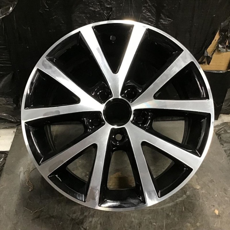 2015-2018 Jetta GLI 70008 Wheel 16x6-5 Rim Black Machined 5C0601025BMFZZ
