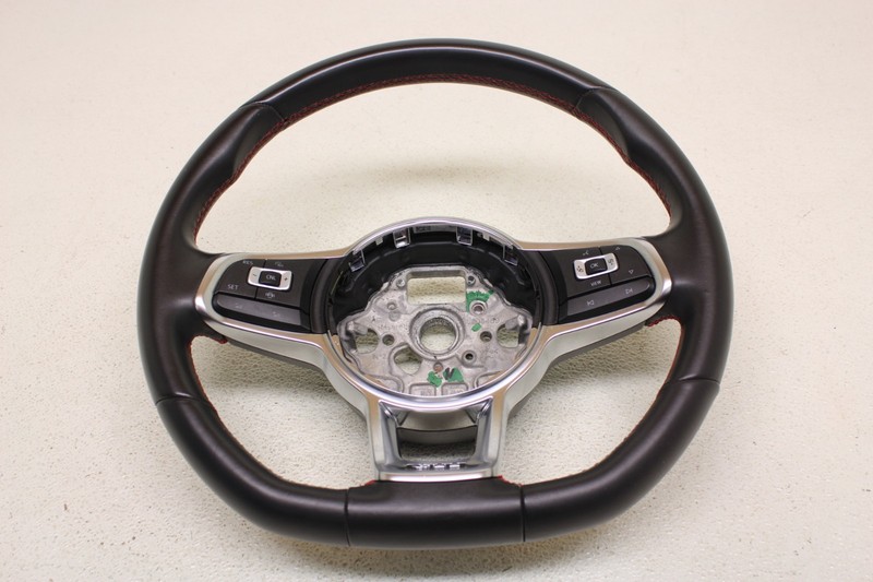 MK7 VW GTI Black Leather Steering Wheel Manual Trans MK7.5 Genuine Oem 2018-2021
