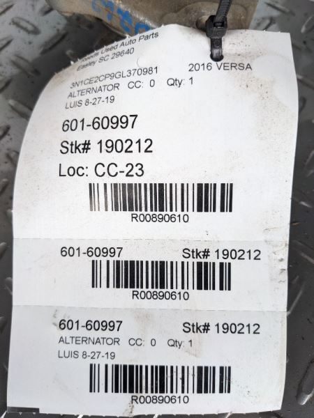 Alternator Fits 12-19 VERSA 890610
