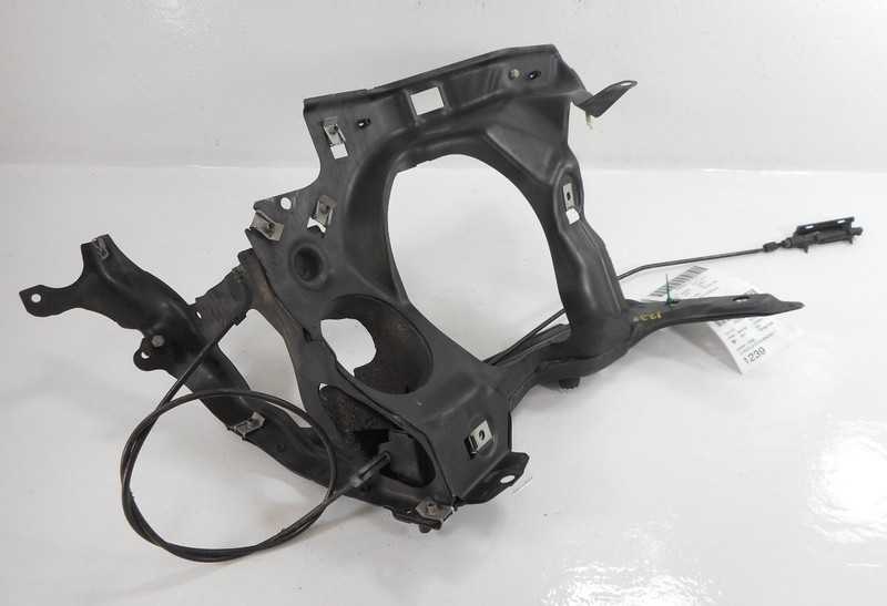 07 BMW 750i Front Driver Left Headlight Support Bracket W/ Hood Latch OEM