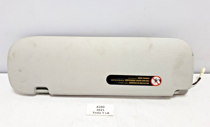 ✅ 17-23 OEM Tesla Model 3 Y Front Right Passenger Sunvisor Sun Visor Gray NOTE*