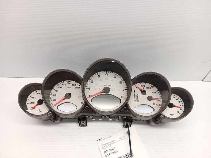 Porsche 997 Carrera 911 Tiptronic Automatic Speedometer Instrument Cluster Silvr