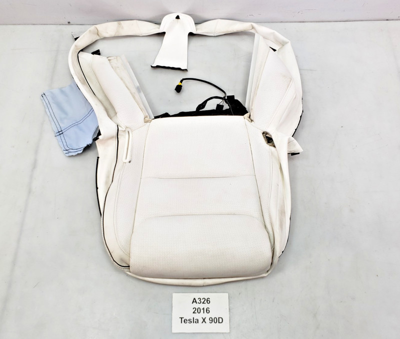 ✅ 2016-2020 Tesla Model X Rear Right Passenger 2nd Row Seat Lower Cushion White