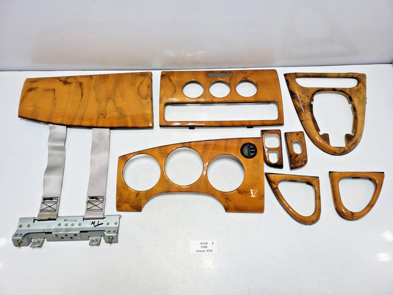 ✅ 97-00 OEM Jaguar XK8 XKR Front Left Right Dashboard Console Wood Trim SET