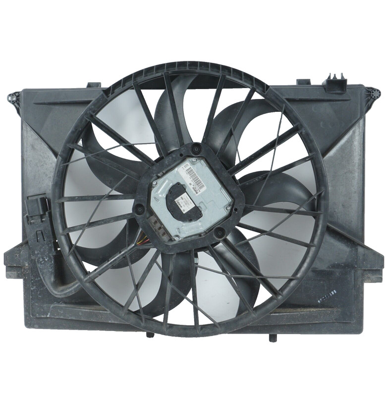 03 - 08 Mercedes R230 SL500 Engine Cooling Radiator Fan Motor Shroud Assy OEM