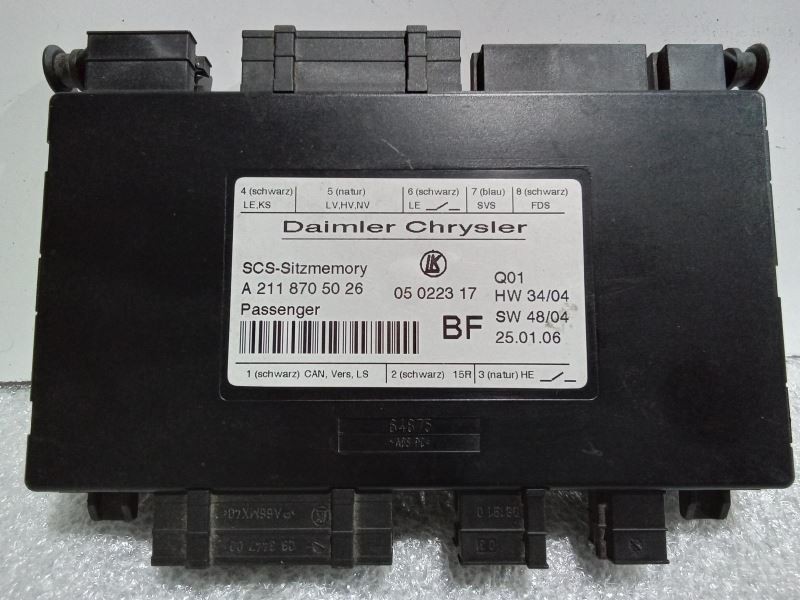 05-08 Mercedes E ML SLK Series W164 W171 W211 Right Front Seat Control Module