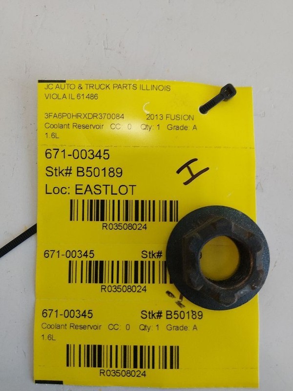 Coolant Reservoir VIN U 8th Digit Hybrid Large Fits 13-16 FUSION 3508024