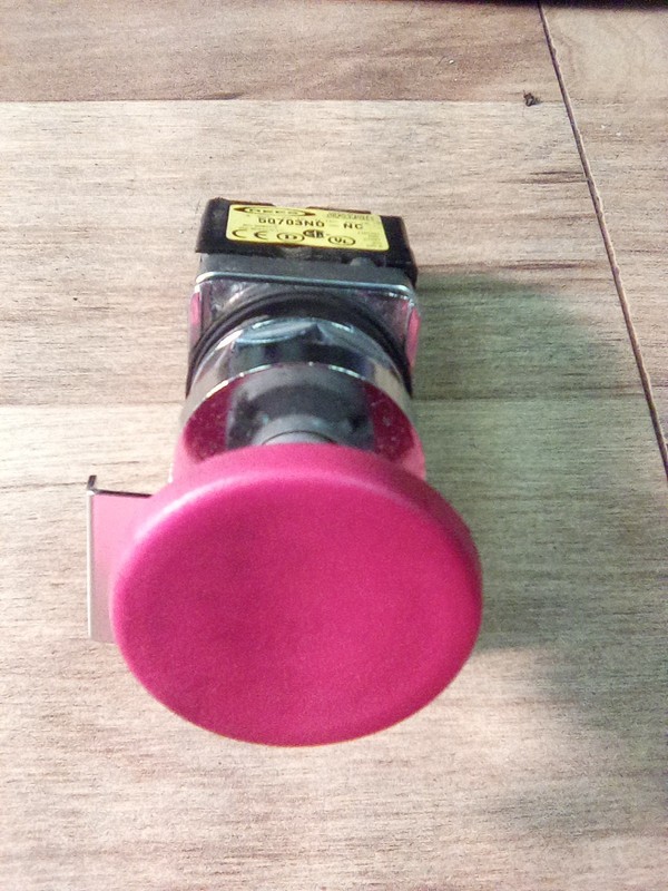 Used Rees 40102-122 Emergency Stop Push Button W/ Sliding Padlock