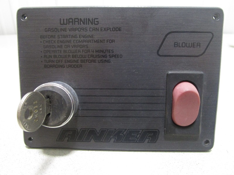 1991 Rinker V181 Marine Boat Dashboard Dash Panel Key Switch 5 1/4" x 3 3/4'