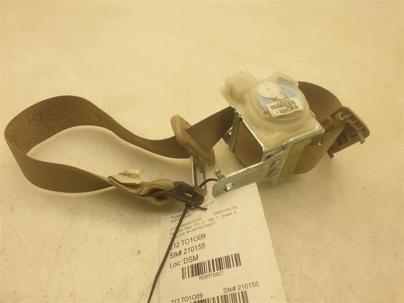 2009 TOYOTA AVALON PASSENGER REAR SEAT BELT ASSEMBLY