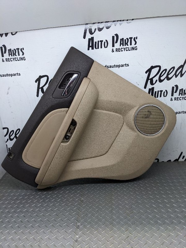 07-14 YUKON Brown Tan LH Left Rear Interior Door Trim Panel Back Passenger OEM