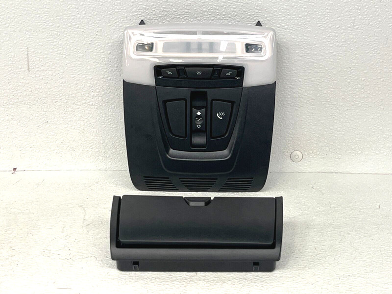 ⭐2014-2018 BMW X5 X6 OVERHEAD CONSOLE DOME LIGHT SWITCHES STORAGE OEM LOT2473