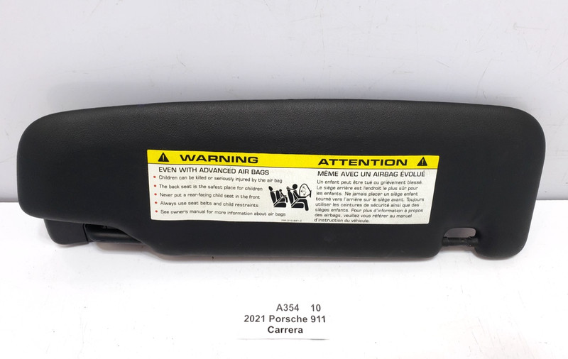 ✅ 20-24 OEM Porsche 911 Carrera 992 Coupe Front Left Driver Side Sun Visor 23k*