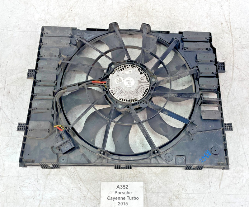 ✅ 11-18 OEM Porsche Cayenne Turbo 958 Radiator Cooling Fan Shroud Motor
