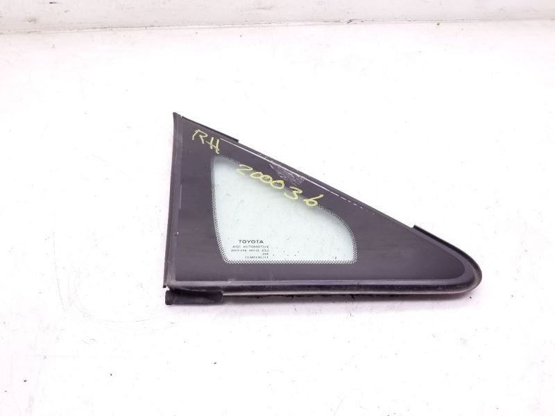 11-19 TOYOTA SIENNA XLE PASSENGER SIDE FRONT PILLAR GLASS WINDOW