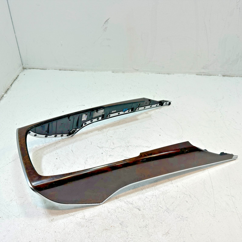 2012-2018 AUDI A6 CENTER CONSOLE FRONT COVER FRAME TRIM PANEL BROWN WOOD OEM