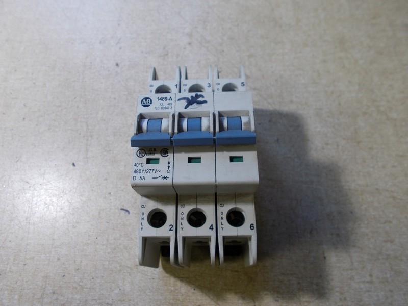 Allen Bradley 14899-A3D050 3-Pole Series A Circuit Breaker 5A *FREE SHIPPING*