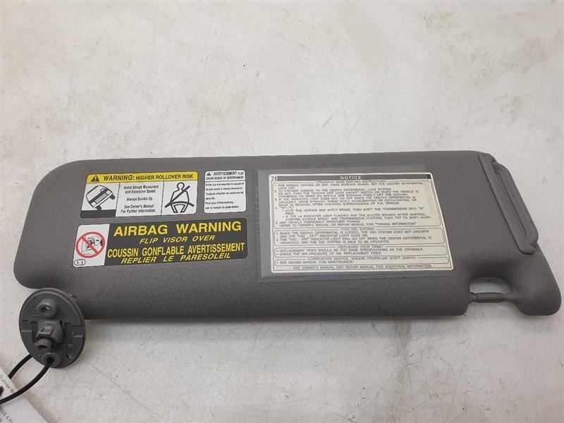 03 04 TOYOTA 4 RUNNER SR5 DRIVER LEFT SUN VISOR GRY-FH13